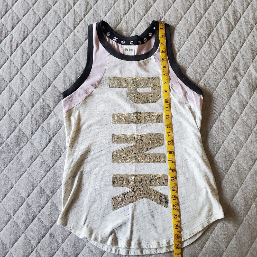 ⭐ 4/$20 VS PINK Tank Top‎ Sequins XS - Picture 5 of 6